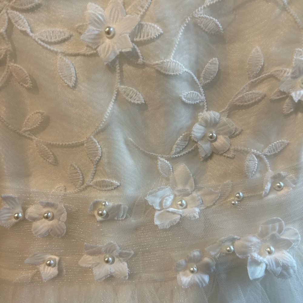 Elegant White Flower Girl Dress, BHLDN - Picture 3 of 6